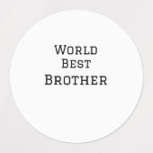 ワールドブラザー最高の追加ネーム文字スポーツ文字simpl ラベル (デザイン1)