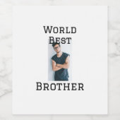 ワールドブラザー最高の追加ネーム文字スポーツ文字simpl ワインラベル (シングルラベル)