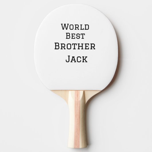 ワールドブラザー最高の追加ネーム文字スポーツ文字simpl 卓球ラケット (正面)