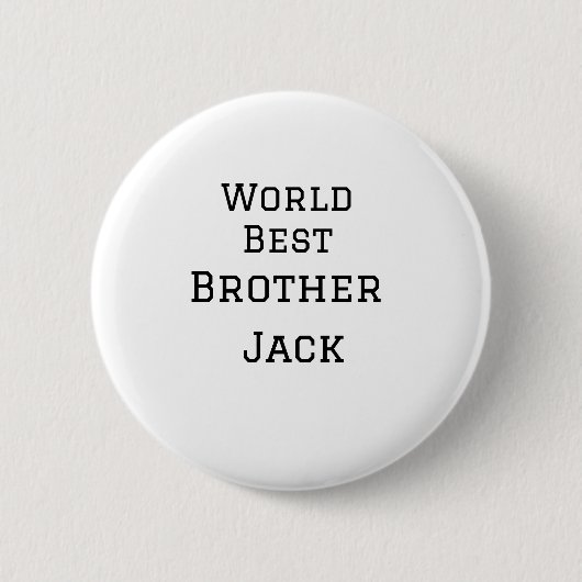 ワールドブラザー最高の追加ネーム文字スポーツ文字simpl 缶バッジ (正面)