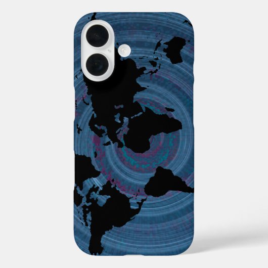ワールドブラックマップ Case-Mate iPhoneケース (裏面)
