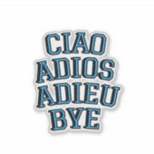 ワールドブルー文字 シール (正面)