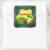 ワールドベジタリアンデイスクエアステッカー スクエアシール (バッグ)