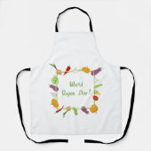 ワールドベジタリアンデイミニマリストかわいい エプロン (正面)