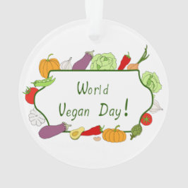 ワールドベジタリアンデイミニマリストかわいい オーナメント