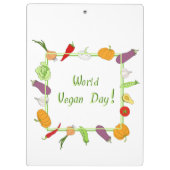 ワールドベジタリアンデイミニマリストかわいい クリップボード (裏面)