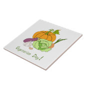 ワールドベジタリアンデイミニマリストかわいい タイル (側面)