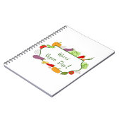 ワールドベジタリアンデイミニマリストかわいい ノートブック (左側)