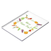 ワールドベジタリアンデイミニマリストかわいい ノートブック (左側)