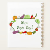 ワールドベジタリアンデイミニマリストかわいい プランナー手帳 (裏面)