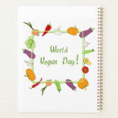 ワールドベジタリアンデイミニマリストかわいい プランナー手帳 (裏面)