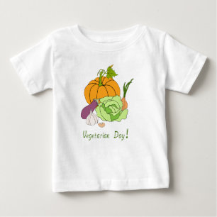 ワールドベジタリアンデイミニマリストかわいい ベビーTシャツ
