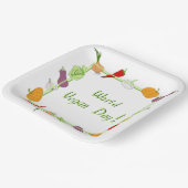 ワールドベジタリアンデイミニマリストかわいい ペーパープレート (傾斜あり)