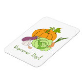 ワールドベジタリアンデイミニマリストかわいい マグネット (左側)