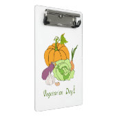 ワールドベジタリアンデイミニマリストかわいい ミニクリップボード (アングル)