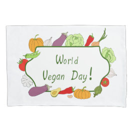 ワールドベジタリアンデイミニマリストかわいい 枕カバー