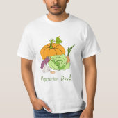 ワールドベジタリアンデイミニマリストかわいいTシャツ Tシャツ (正面)