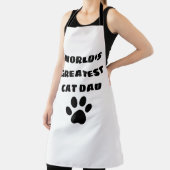 ワールドベストキャットパパカスタム文字パーソナライズされた エプロン (インサイチュ)