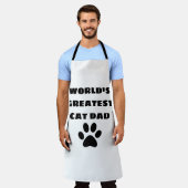 ワールドベストキャットパパカスタム文字パーソナライズされた エプロン (着用した状態)