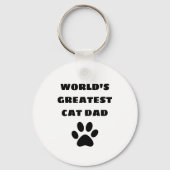 ワールドベストキャットパパカスタム文字パーソナライズされた キーホルダー (正面)