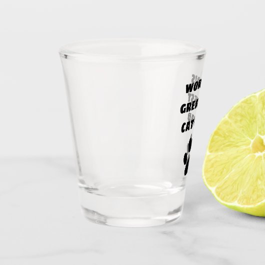 ワールドベストキャットパパカスタム文字パーソナライズされた ショットグラス (左)