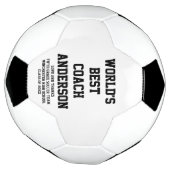 ワールドベストコーチパーソナライズされた文字 サッカーボール (回転)