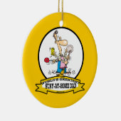 ワールドベストステイアットホームパパ漫画 セラミックオーナメント (右)