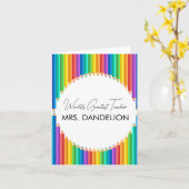 ワールドベスト先生レインボークレヨン学校 カード (黄色い花)