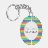 ワールドベスト先生レインボークレヨン学校 キーホルダー (正面左)