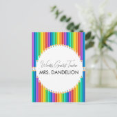 ワールドベスト先生レインボークレヨン学校 ポストカード (スタンド正面)