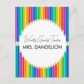 ワールドベスト先生レインボークレヨン学校 ポストカード (正面)