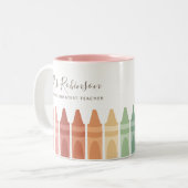 ワールドベスト先生レインボークレヨン ツートーンマグカップ (正面左)