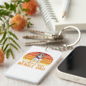 ワールドベ最高のアグルパパビーグル恋人 キーホルダー (正面右)