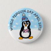 ワールドペンギンの日4月25日 缶バッジ (正面)
