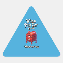 ワールドポストデー。ワールドポストプライド。 三角形シール