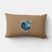 ワールドポストデー。Postで接続。 ランバークッション (裏面)