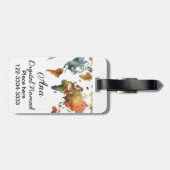 ワールドマップあなたの名前を追加文字場所市内電話 ラゲッジタグ (裏面横)