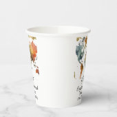 ワールドマップあなたの名前を追加文字場所市内電話 紙コップ (左)