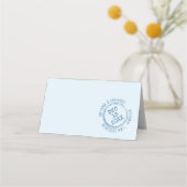 ワールドマップとカスタムパスポート切手 – すべて編集可能 プレイスカード (裏面)