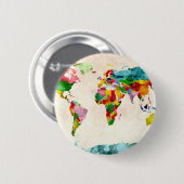 ワールドマップの水の色 缶バッジ (正面&裏面)