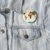 ワールドマップの水の色 缶バッジ (インサイチュ)