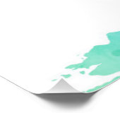 ワールドマップの水彩地図 フォトプリント            (角)