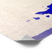 ワールドマップの水彩地図 ポスター (角)