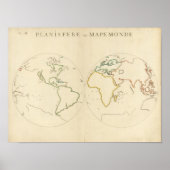 ワールドマップアウトライン2 ポスター (正面)