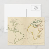 ワールドマップアウトライン2 ポストカード (正面/裏面)