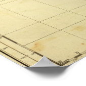 ワールドマップアウトライン ポスター (角)