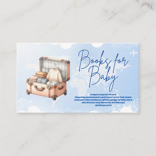 ワールドマップアドベンチャーがベビーに向けて本を待つ エンクロージャーカード (正面)