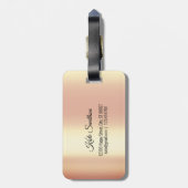 ワールドマップアドレスアドベンチャー開始金ゴールドサンゴ ラゲッジタグ (裏面縦)