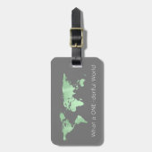 ワールドマップアドレスONEderful World Gray ラゲッジタグ (正面縦)