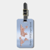 ワールドマップアドレスWhat a ONEderfulバラブルー ラゲッジタグ (正面縦)